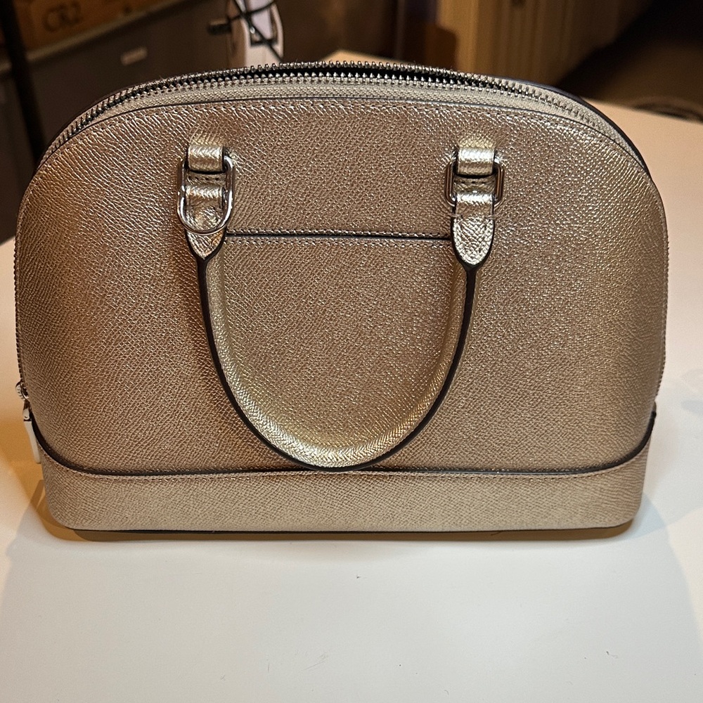 Coach Metallica Rose Gold Crossbody Satchel - Picture 3 of 6